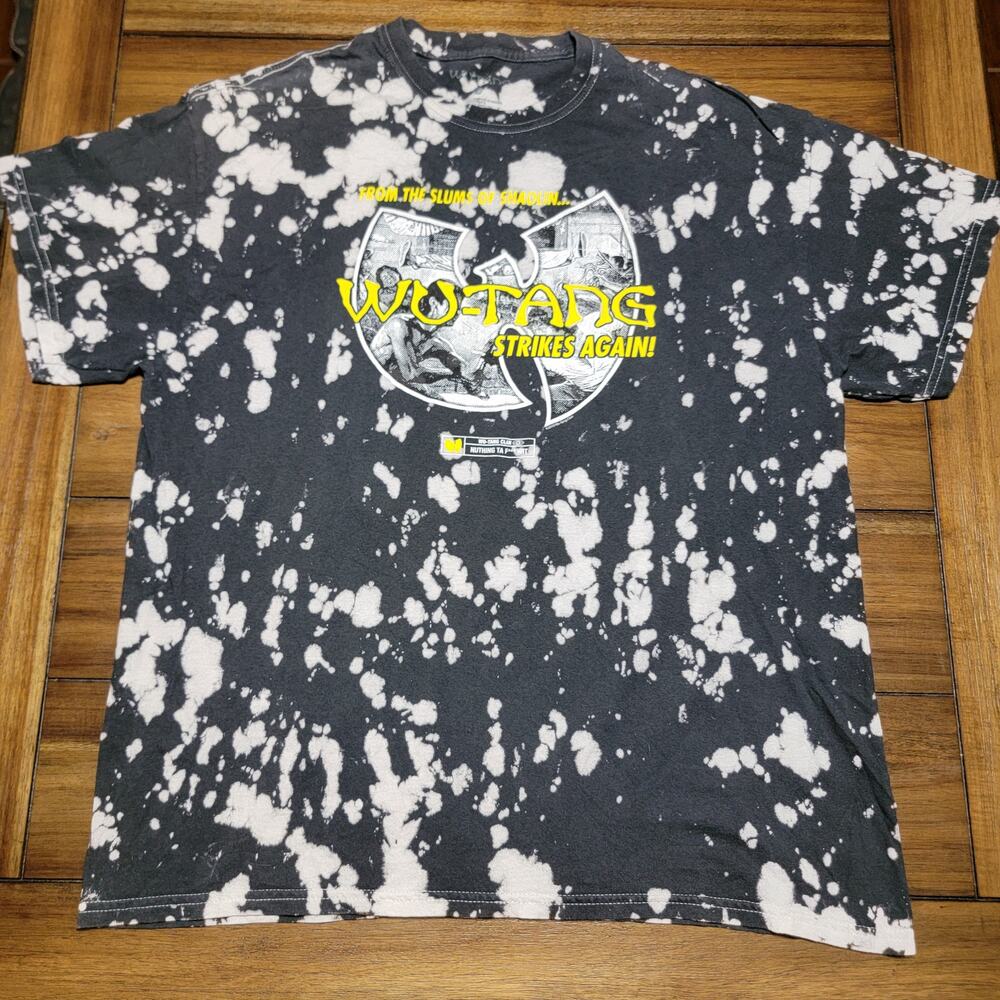 Wu-Tang B7W Tie-Dye Unisex Tee "From The Slums Of Shaolin,,," - Size XL